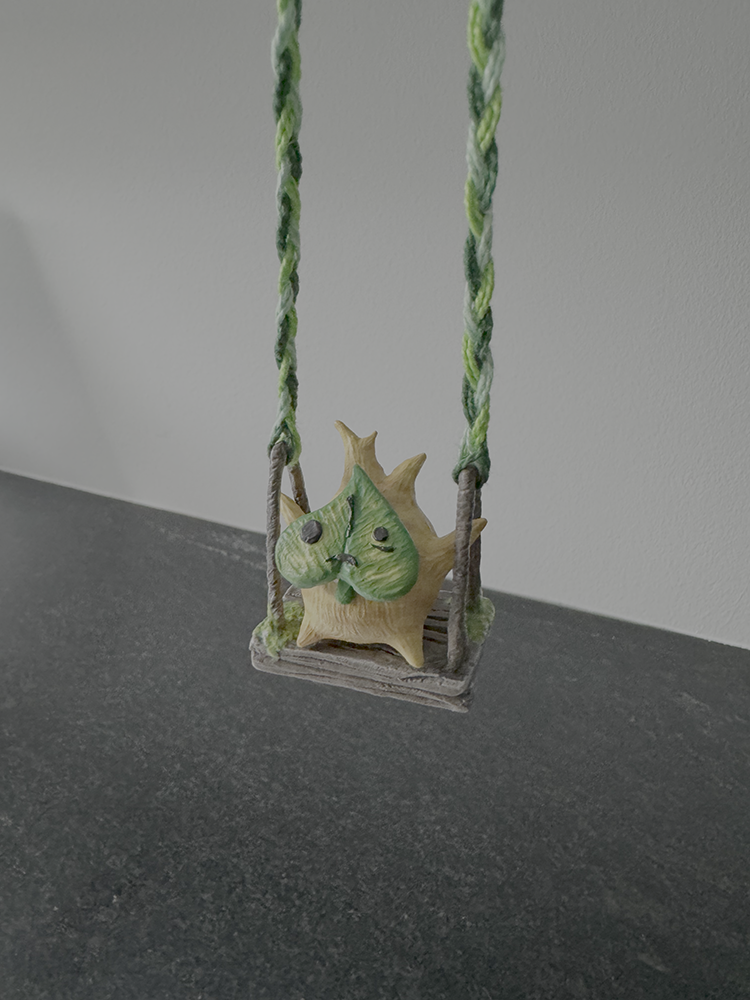 Sculpture of a Korok from Legend of Zelda.