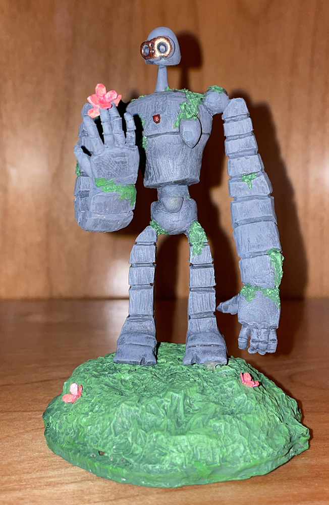 Sculpture of the robot from the animated movie Tenkuu no Shiro Rapyuta.