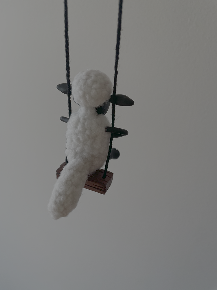 Sculpture of Shaun the Sheep (back).
